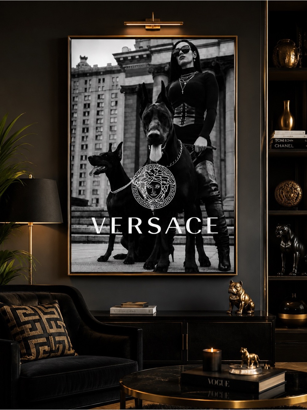 Leopard Luxury Fashion Wall Art Black White Glam Office Decor Print 8x10 - Picture 4 of 7